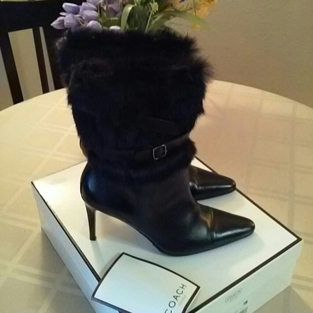 Beautiful black Coach boots